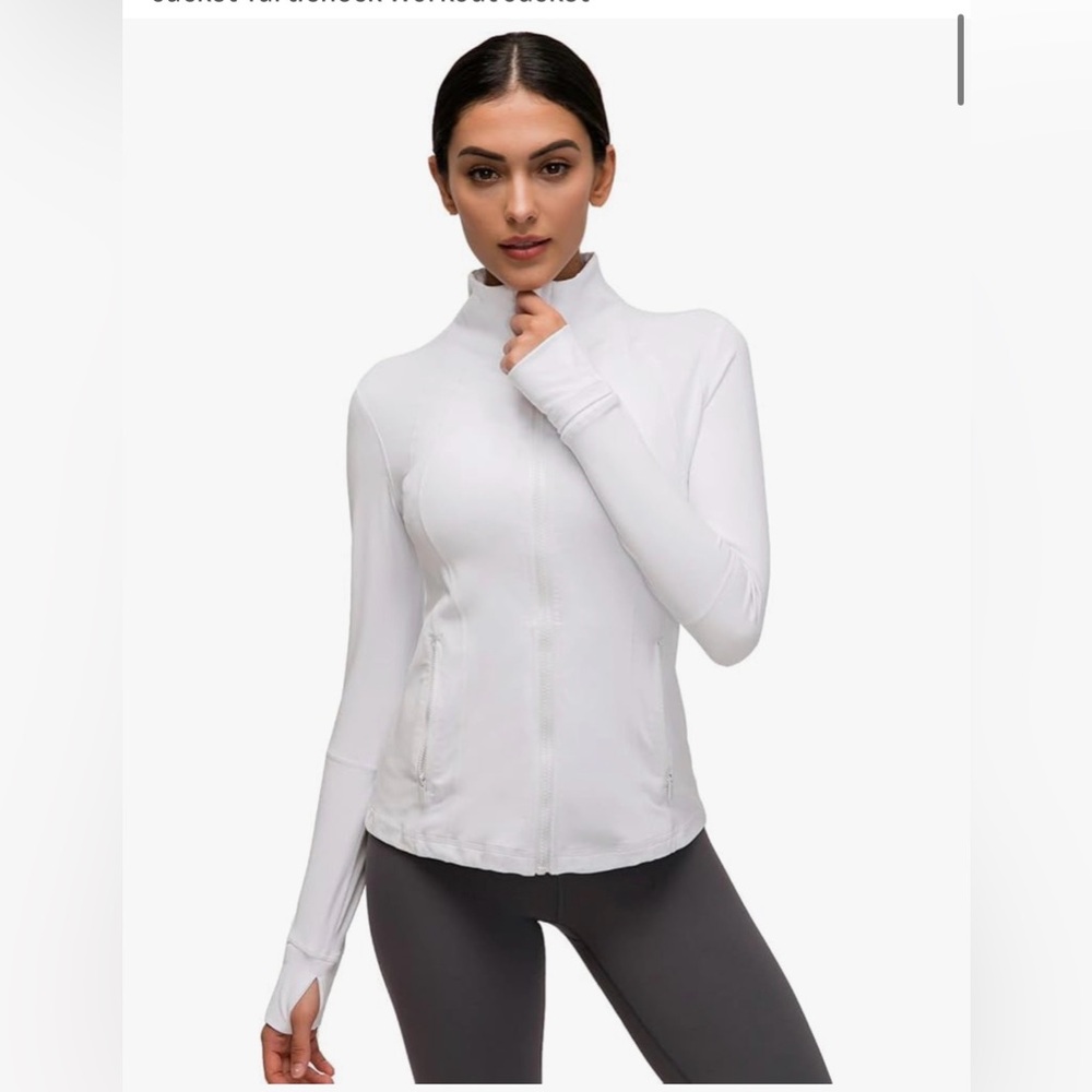 Womens Sports Running Yoga Jacket Slim Fit Full Zip Track Jacket